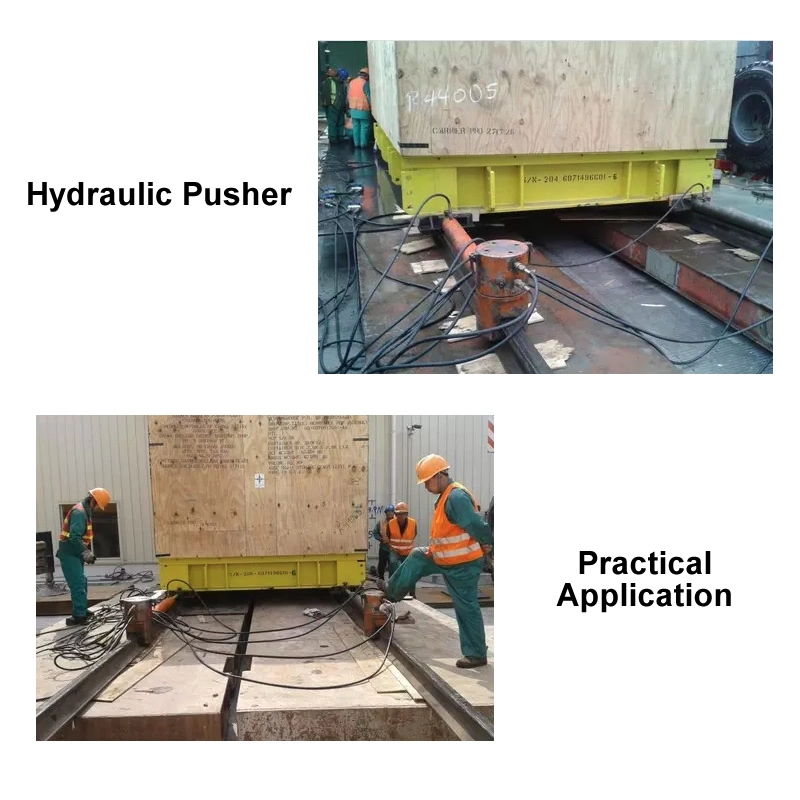 Hydraulic Rail Pusher Cylinder for Heavy Large Parts Moving Scm Series Hydraulic Pusher