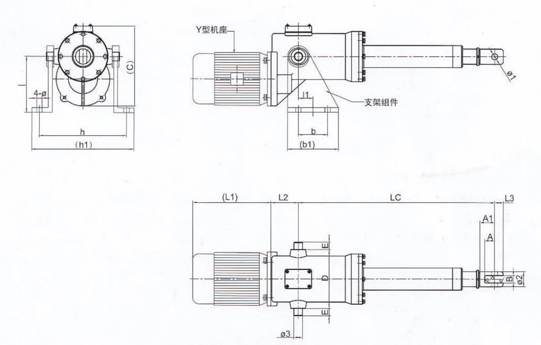 Dt Series Electric Motor Drive Linear Actuator, Push Rod, Industrial Use Pusher